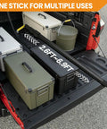 Magnetic Cargo Grabber Reach Tool 6.9 Ft Extendable Truck Bed Retriever with hooks in a truck bed, showing 2.6-6.9 ft reach.