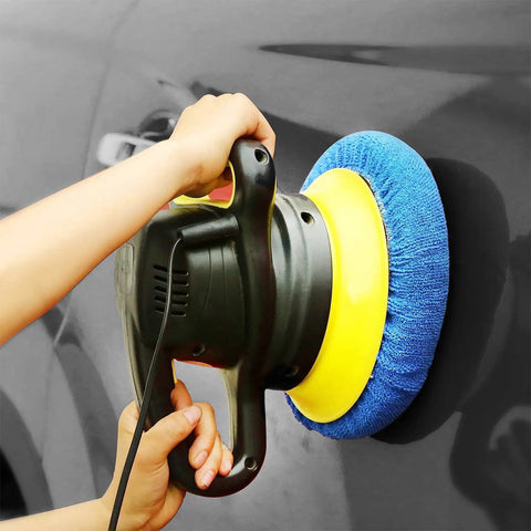 Twelve Piece Set Of Five To Six Inch Car Polisher Bonnets Microfiber Polishing Covers Waxer Bonnets Buffing Pads With Elastic Stretch Fit For Auto Detailing And Waxing on car polisher