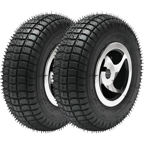 24V 180W Brushed Motor Transaxle Differential with 9 By 3.50 By 4 Inch 4 Ply Tire Wheel Set for E Bike Go Kart and Scooter