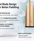 Flat Dragon Boat Paddle With T Handle 120cm Lightweight Wooden Oar For Dragon Boat Racing Pine And Acacia Wood Construction