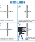 Installation steps for Heavy Duty Wall Anchor Gun Kit With Molly Bolts And Hollow Drive Anchors 18 Piece Assortment