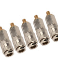 5 Pcs Universal Tire Inflator Adapter And Air Compressor Quick Swap Connector Set Hella Versatile 3 In One Pneumatic Tool Converter for different angles.