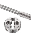 M12 x 1.75 Left Hand Tap and Die Set With Round Thread Die For Nut and Bolt Thread Repair, Straight Flute Tools