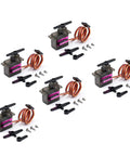 Set of 5 MG90D 9g Digital Micro Servo with Metal Gear for RC planes, helicopters, boats, and cars, including Trex 450