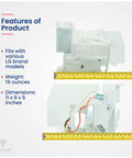 Ice Maker Assembly Kit For LG Refrigerator Compatible With 5989JA1005H showing dimensions and weight