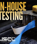 In-house testing on Heavy Duty 2 Inch E Track Straps 20 Foot Long 10 Pack 4400 Pound Break Strength blue tie downs.