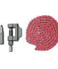 Beefed Up Heavy Duty 420 Motorcycle Chain With Breaker 140 Link Standard Roller Drive Chain coiled with breaker tool