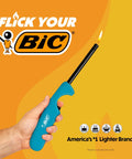 Long Wand Utility Lighters 4 Pack In Assorted Colors For Grills Fireplaces And Candles Durable Metal Shaft Safe Reach