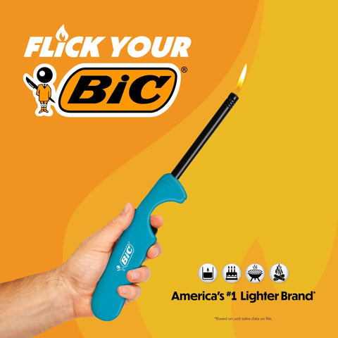 Long Wand Utility Lighters 4 Pack In Assorted Colors For Grills Fireplaces And Candles Durable Metal Shaft Safe Reach