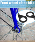 Front view of bike wheel with Beefy 24 Piece Bike Wheel Axle Nut And Safety Washer Kit With Three Sizes M8 M10 M16 Flanged Nuts