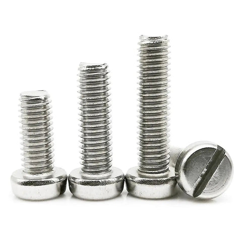 Top Shelf 304 Stainless Steel Cheese Head Machine Screws Slotted Drive for Woodworking DIY Projects, sizes M1.6-M6.