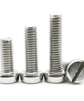 Top Rated 304 Stainless Steel Machine Screws Slotted Cheese Head Bolts 8Mm M1.6 Through M6 Large Bulk Pack displayed in varying lengths.