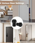 10 Piece Set Of Stainless Steel Door Stops With Dual Rubber Bumpers for Home and Office in various settings