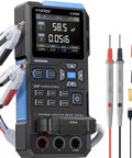 Pro Grade LCR Meter 100kHz With 19999 Counts Auto Component Detect Capacitance Resistance Inductance Testing ESR Q D Theta X Readouts 2.8 Inch Color TFT Dual Parameter Display Sorting Open Short Calibration shown with probes and accessories.