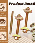Heavy Duty Countertop Connector Bolts M8x80mm Full Threading Steel Studs With Hex Nuts And Half Moon Washers detailed view showing components.