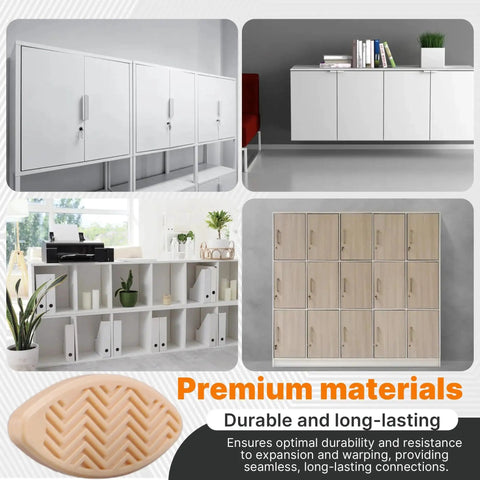 Furniture examples using PVC Biscuit Joiner Connector Set 80 Piece Pack for PVC panels and wood bonding.