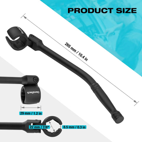 Seven Eighths Inch O2 Sensor Wrench With Flexible Head, Dual End 6-Point And 12-Point, Contoured Handle, Black Finish, Size 265mm