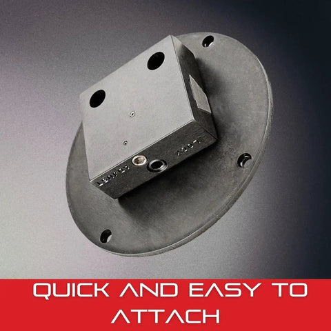 Rock Solid Steel Indicator Back With Adjustable Mounting Bracket For Gauges, Easy Precision Alignment, Model 674-2, front view