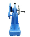 Rock Solid Two Ton Manual Arbor Press Built Tough With Cast Iron Body And Smooth Ratcheting Lever For Bench Mountable Stamping And Heavy Duty Metal Working Jobs side view showing lever and base.