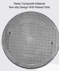 Seamless Resin Septic Tank Cover for Round Garden and Yard Lids, 31.4 by 31.4 by 1.9 Inches with non-slip raised dot design.