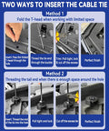 Step-by-step guide to using 150 Millimeter Long Nylon Zip Ties Kit, 100 PCS Tough As Nails Heavy Duty Cable Ties With Vertical T Head And Umbrella Button