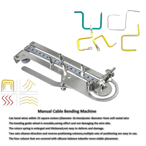 Precision Stainless Steel Wire Bender Tool For Electrical Panels And Breadboards Max 16.4Mm Cable Diameter, bending machine with multiple wire shapes.