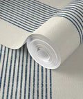 Top Tier Striped Modern PVC Free Wallpaper With Matte Linen Look Built Tough For Kitchens Bathrooms And Mudrooms Paste To Paper Application, rolled design.
