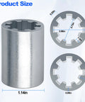 Screw Drive Coupler for Garage Door Opener Systems, Aluminum Sprocket Replacement showing product dimensions