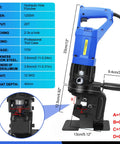 Heavy Duty Electric Hydraulic Hole Punch Kit For Metal With 1200W Motor Delivers Quick 20 Ton Punch