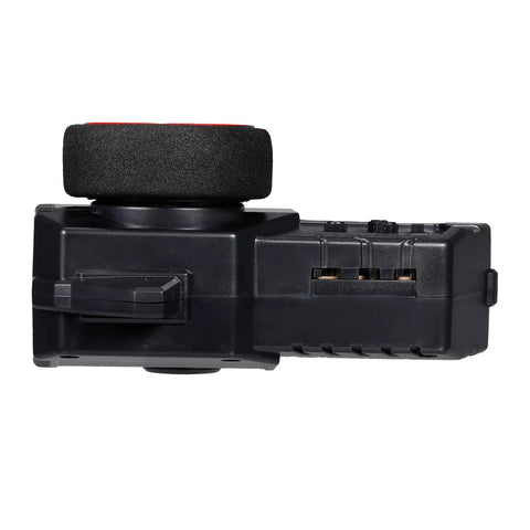 Side view of a 2.4G 3CH RC Transmitter With 2 In 1 Receiver ESC for 1 to 32 scale RC cars and boats, showing control dials.