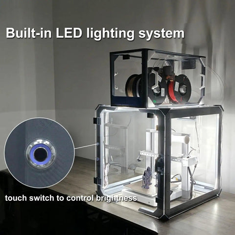 3D Printer Enclosure Kit With Filament Drying Box, LED Light And Built-In Fan, Sealing Design To Cut Printing Interference