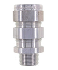 Cord Grip Gland MC Cable Connector, Aluminum, 1 Inch Hub, Watertight Heavy Duty Industrial Electrical Fitting For 0.80-1.12 Inch Cable Range.