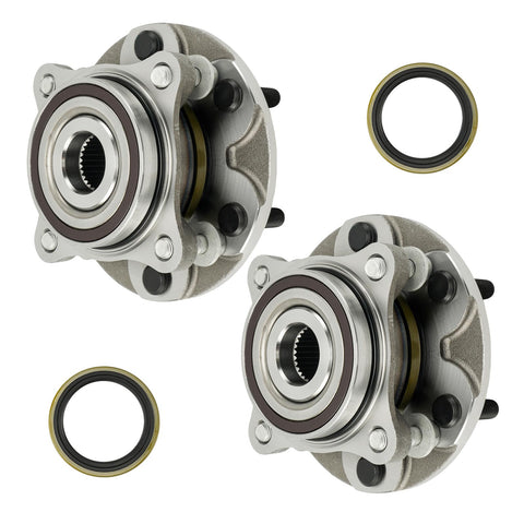 Front Wheel Bearing And Hub Assembly Pair For Toyota Tacoma 2005 Through 2021 4WD And 2003 Through 2021 4Runner Plus 2010 Through 2021 GX460 2007 Through 2014 FJ Cruiser 2003 Through 2009 GX470 Built To Fit 515201 Wheel Bearing And Hub