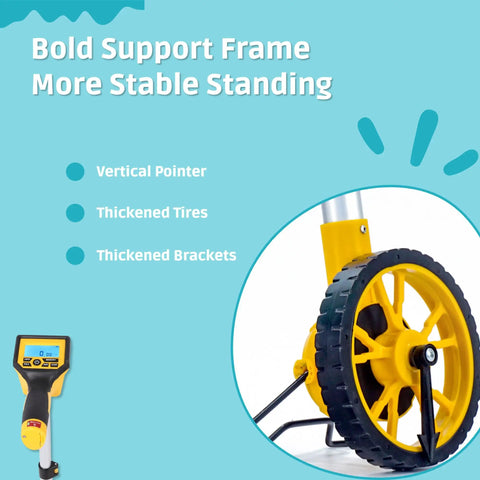 Portable Digital Measuring Wheel With Large Backlit Screen And Smart Memory Storage Delivers Knockout Accuracy In Feet Inches Or Metric For No Sweat Property Surveys And Landscaping