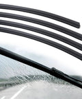 28 Inch Wiper Blade Refill Set For Front And Rear Windshields Universal Adjustable Replacement Frameless Design Durable Natural Rubber