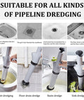9 In 1 Air Plunger Kit For Toilets, Drains, Kitchens And Bathrooms With 9 Heads, demonstrating use on different drains