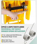 Replacement 5 Loop Mop Bucket Wringer Spring Fit For FG612788 Series Mop Buckets shown installed on yellow mop wringer