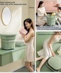 No Sweat Compact Portable Washer For Baby Clothes And Delicates With Gutsy Motor Ozone Sterilization displayed in modern bathroom setting