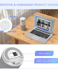 No Cap Portable All In One Conference Webcam Delivers Crisp 1080P HD Video With Integrated Noise Canceling Mic And Sharp Speaker on desktop.