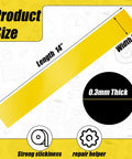Tough As Nails Zero Clearance Tape For Miter Saw 20 Pack Self Adhesive Woodworking Gap Strips 2X14 Inch Yellow PVC with thickness detail