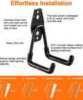 Illustration showing 12 Pack Heavy Duty Steel Garage Hooks With Anti Slip Coating Wall Mount Organizer for tools and hardware.