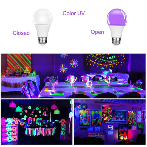 100W Equivalent LED A19 Light Bulbs 1200 Lumens E26 Standard Base 2700K Warm White Non Dimmable Six Pack setup for parties