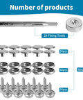150 Piece Canvas Snap Kit Tool Set Marine Grade Stainless Steel Five Eighths Inch Snaps With Screws Sockets Covers