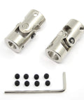Badass Two Pack Universal Joint Shaft Coupling Set fits 8mm to 10mm steel motor adapter and included accessories.