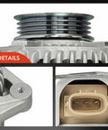 Close-up details of Alternator Compatible With Toyota Echo 2000 2005 And Scion XA 2004 2006 1 5L 12V 90A 4 Groove Pulley Clockwise Replacement