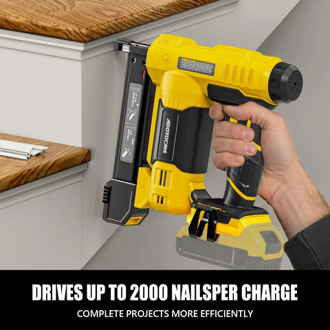Using Cordless Brad Nailer For 20V Max Battery Compatible, 2 In 1 Nail Gun With 1000 Nails And 500 Staples for woodworking