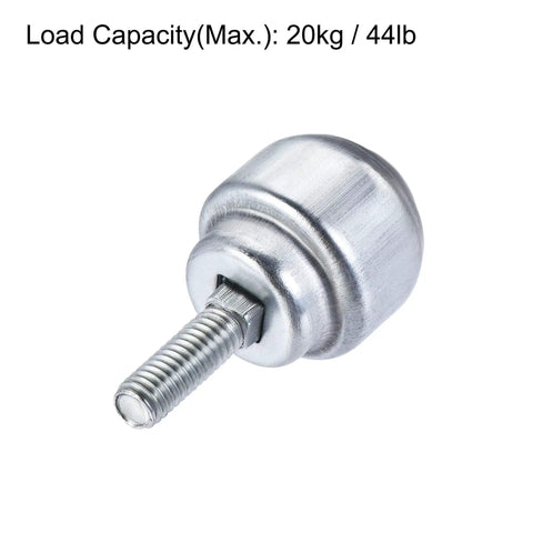 Ball Transfer Bearing Unit 17mm 44 Lbs Capacity Bolt Fixing Type for Transmission Systems, carbon steel, side view.