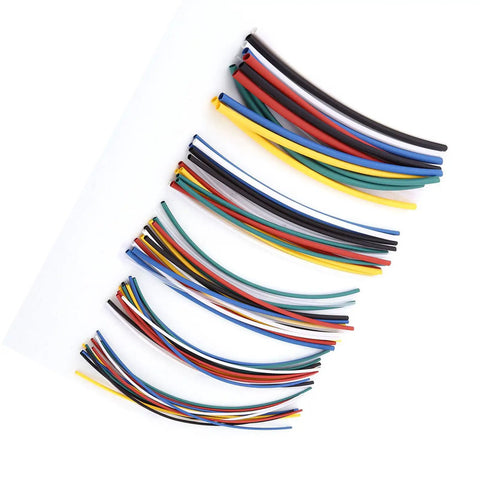 Ultimate 70 Piece Heat Shrink Tube Kit With Polyolefin Wire Wrap Tubing, 5 Smalls Sizes And 7 Cool Colors, Flame Retardant For Cars Motor Homes And Garages Shops At Up To 230 Degrees F. assorted heat shrink tubes in 7 colors