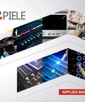 Collage of control panels and dashboards featuring 16mm Beefy Latching Push Button Switch With 12V LED Ring, Blue Ring Light for cars