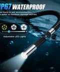 Two-Way 210 Degree Articulating Borescope Endoscope With Light 1080P Mechanic Inspection Tool waterproof IP67 in water